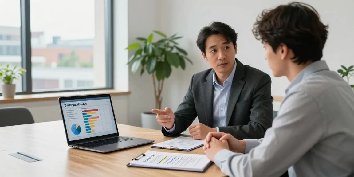 Consultation on british gas business gas rates in a modern office setting.