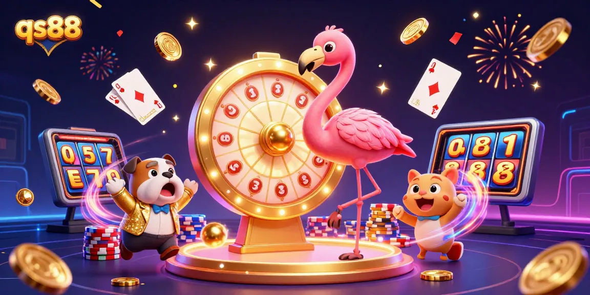Spin and win big with the qs88 casino prize wheel, featuring exciting game elements and vibrant visuals.