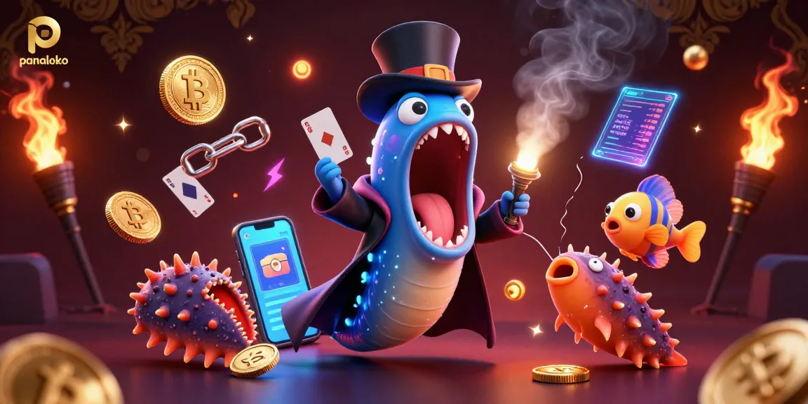 Panaloko showcases thrilling underwater casino magic with vibrant characters and crypto elements.