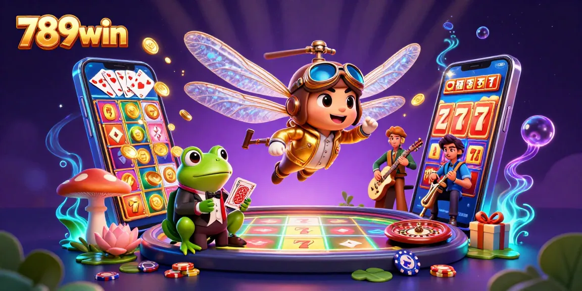Experience thrilling gameplay with 789win, featuring vibrant casino characters in a captivating scene.